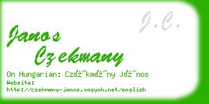 janos czekmany business card